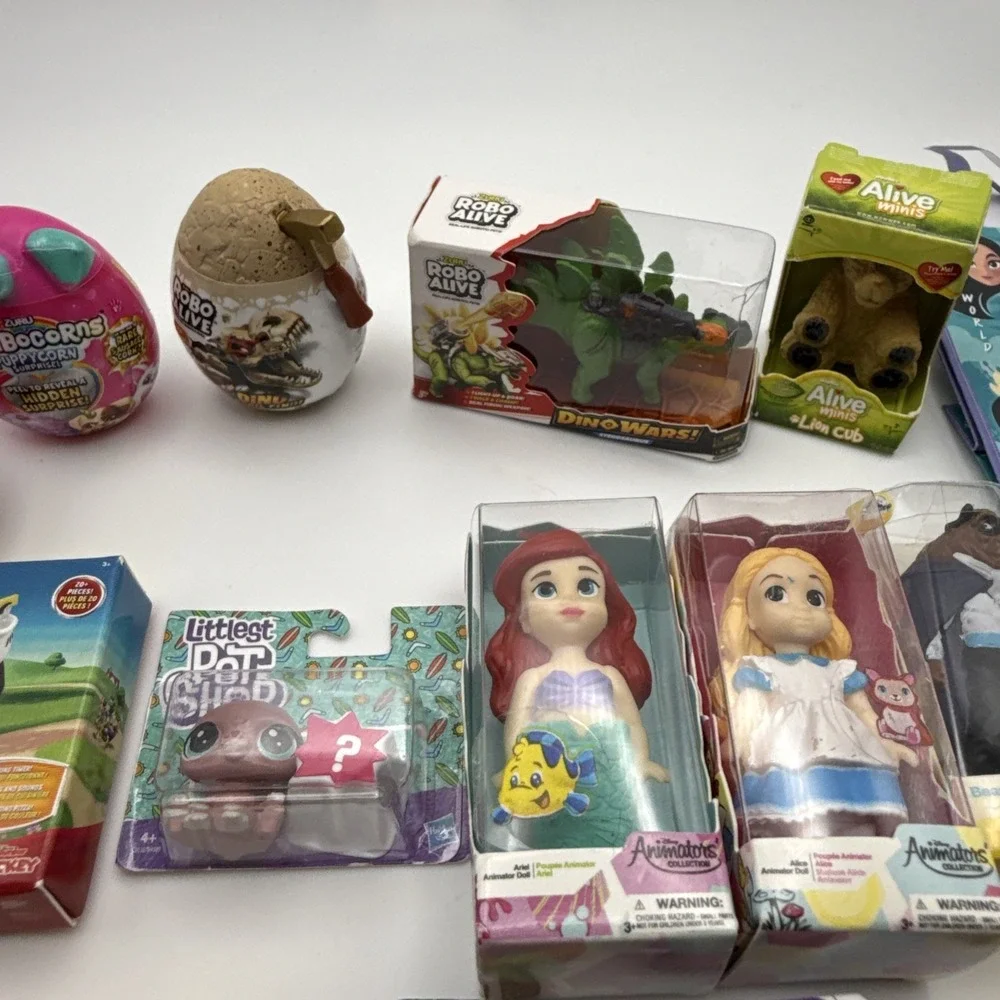 Zuru Toy Mini Brands Lot Of 20 LPS Disney Pixar 2 Gold SpongeBobs Dino Alive